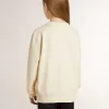 Crèmekleurig sweatshirt voor meisjes met opgestikte letters