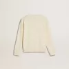 Crèmekleurig sweatshirt voor meisjes met opgestikte letters