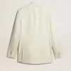 Crèmekleurige double-breasted blazer voor heren
