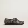 Cruise Teen loafer van zwart leer met distressed-effect