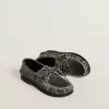 Cruise Teen loafer van zwart leer met distressed-effect