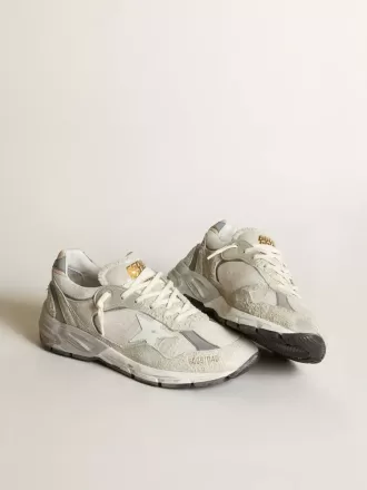 Dad-Star voor dames in wit mesh en suède