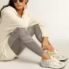 Dad-Star voor dames in wit mesh en suède