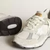 Dad-Star voor dames in wit mesh en suède