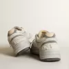 Dad-Star voor dames in wit mesh en suède