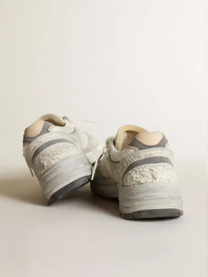 Dad-Star voor dames in wit mesh en suède
