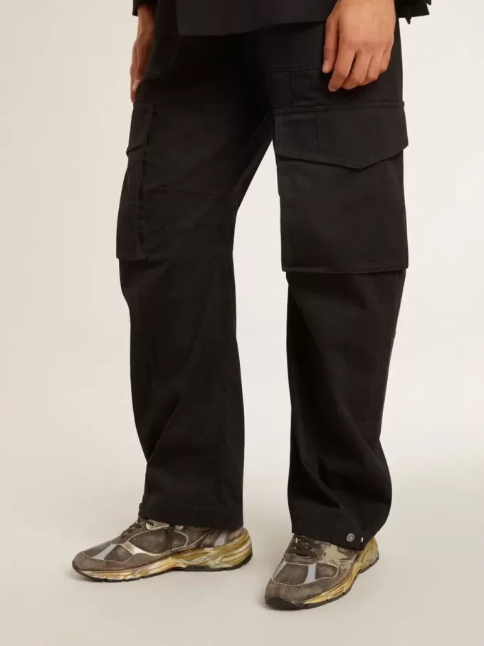 Dad-Star voor heren van suède en nylon met kaki leren ster en hielstuk