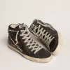 Dames Slide zwart met studs