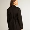Dames smokingjasje van zwarte wollen gabardine