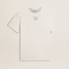 Dames T-shirt van versleten wit katoen met zwarte letters