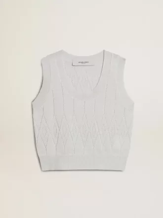 Dames tanktop in babyblauw breisel