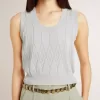 Dames tanktop in babyblauw breisel