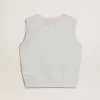 Dames tanktop in babyblauw breisel