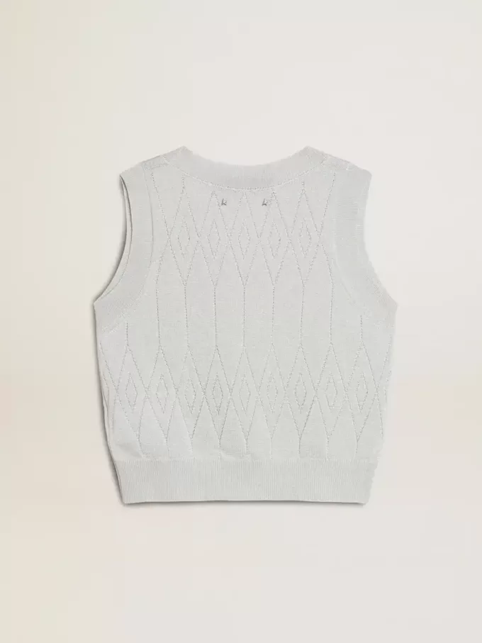 Dames tanktop in babyblauw breisel