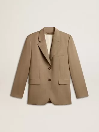Damesblazer in duifgrijs met dubbele knoopsluiting