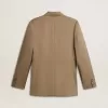Damesblazer in duifgrijs met dubbele knoopsluiting