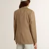 Damesblazer in duifgrijs met dubbele knoopsluiting