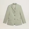 Damesblazer in saliegroene wol