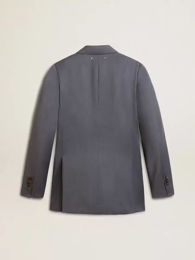 Damesblazer met dubbele knoopsluiting in babyblauw
