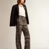 Damesblazer met enkele knoopsluiting van donkerblauwe wollen gabardine