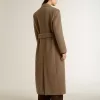 Damesjas met dubbele knoopsluiting van beige wolmix