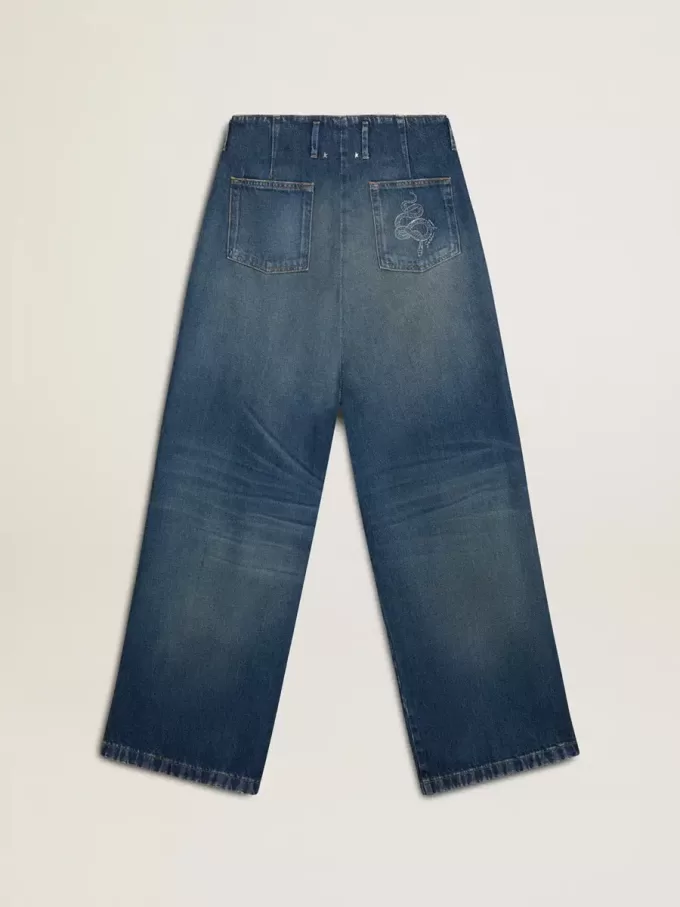 Damesjeans met wijde pijpen en medium wassing voor Chinees Nieuwjaar