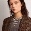 Damesketting in antiek goudkleur met druppelvormige kristallen