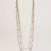 Damesketting met drie antiek goudkleurige Heritage-kettingen