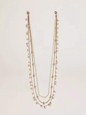 Damesketting met drie antiek goudkleurige Heritage-kettingen