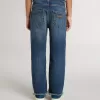 Denim jeans voor jongens met onafgewerkte randen en borduursels