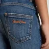 Denim jeans voor jongens met onafgewerkte randen en borduursels