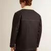 Denim peacoat voor heren