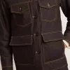 Denim peacoat voor heren