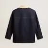 Denim peacoat voor heren