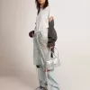 Distressed regular fit dames T-shirt in wit