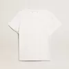 Distressed regular fit dames T-shirt in wit
