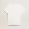 Distressed slim-fit dames-T-shirt in wit