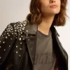 Distressed slim-fit T-shirt in antracietgrijs