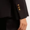 Donkerblauwe blazer met dubbele knoopsluiting voor dames