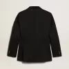Donkerblauwe blazer met dubbele knoopsluiting voor dames