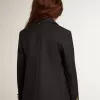 Donkerblauwe double-breasted blazer met knopen voor jongens