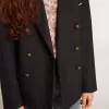 Donkerblauwe double-breasted blazer met knopen voor jongens