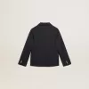 Donkerblauwe double-breasted blazer met knopen voor jongens
