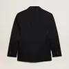 Donkerblauwe double-breasted blazer voor heren