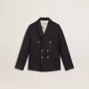 Donkerblauwe double-breasted blazer voor jongens