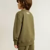 Donkergroen sweatshirt voor jongens met witte maxi-ster op de voorkant