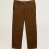 Donkergroene corduroy broek voor heren