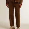 Donkergroene corduroy broek voor heren