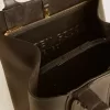 Etui van zwart leer met reliëflogo