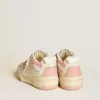 Forty2 voor dames met roze ster en witte leren hiellip